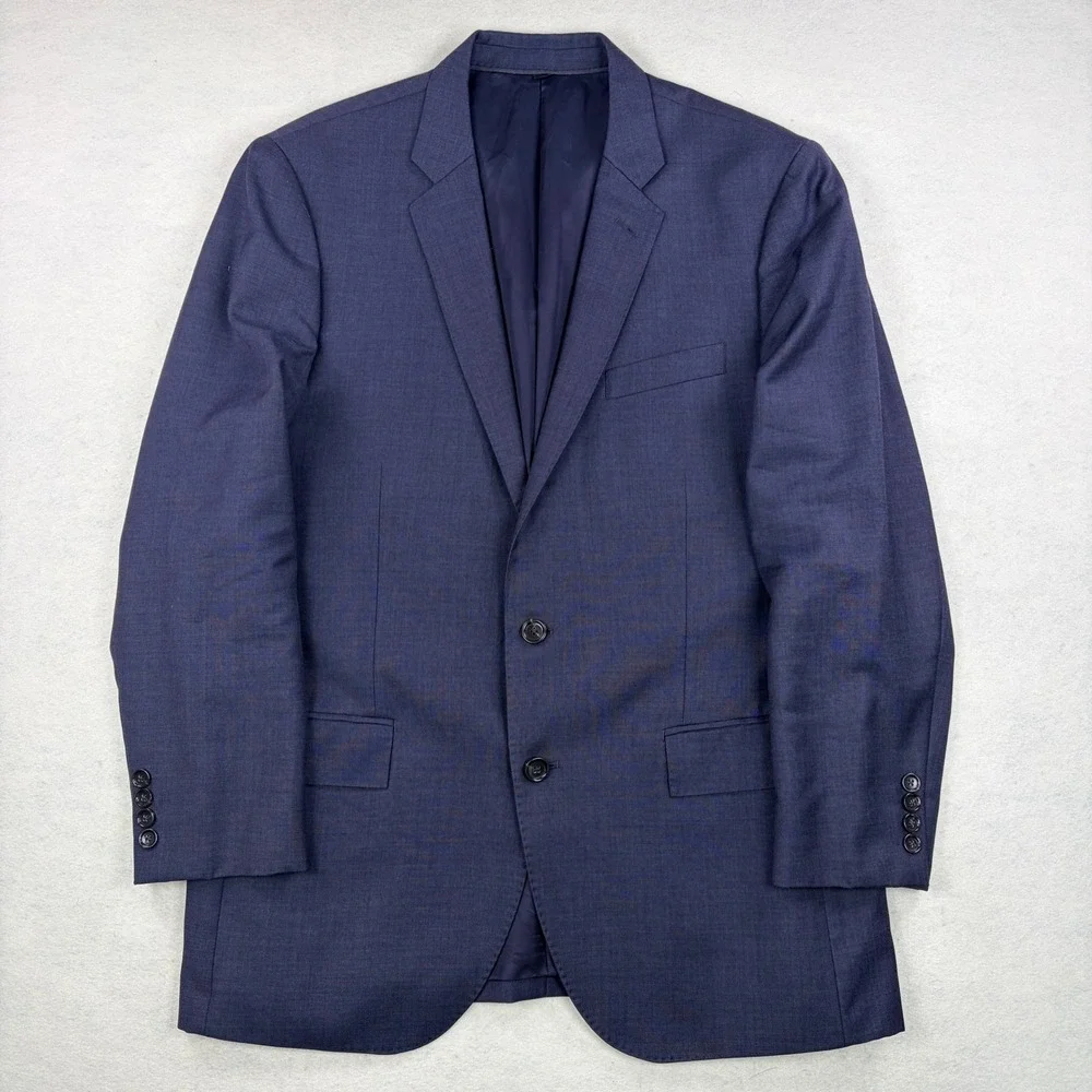 J.Crew Ludlow Sport Coat 42R Charcoal Gray Blue Tollegno Italian Wool Blazer